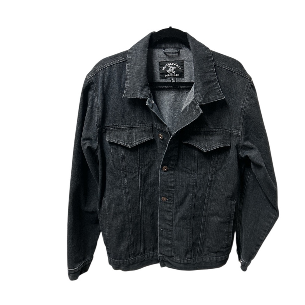 Beverly Hills polo club black denim jacket